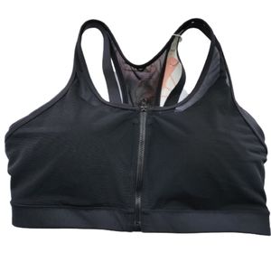 NEW YVETTE Sports Bra, Size Large, Black